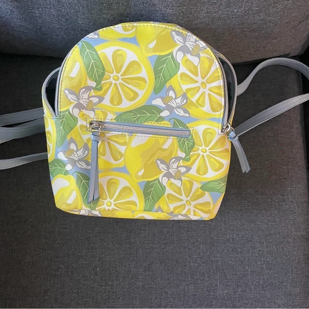 Lemon Print Mini Backpack